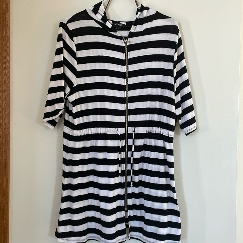Women’s zip up swimsuit cover up.